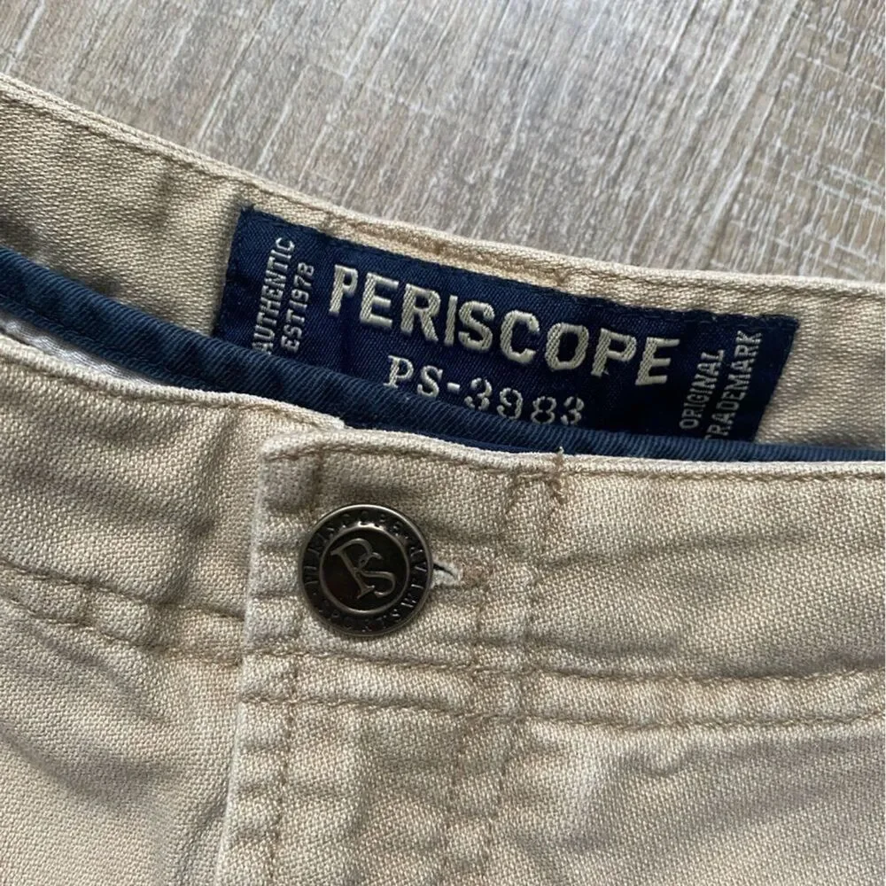 Vintage Periscope Y2K Khaki Cargo Shorts Low Rise Utility Mini Shorts 11 Bratz